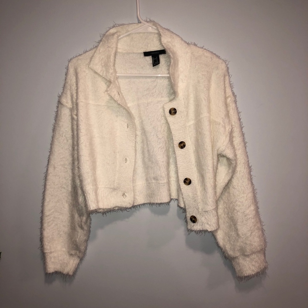 White soft cardigan